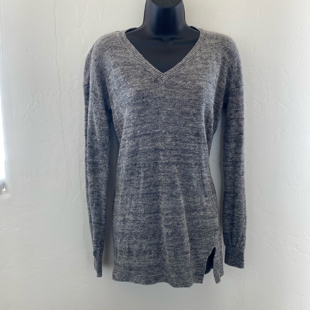 Vince 100% Linen Sweater Grey Size S